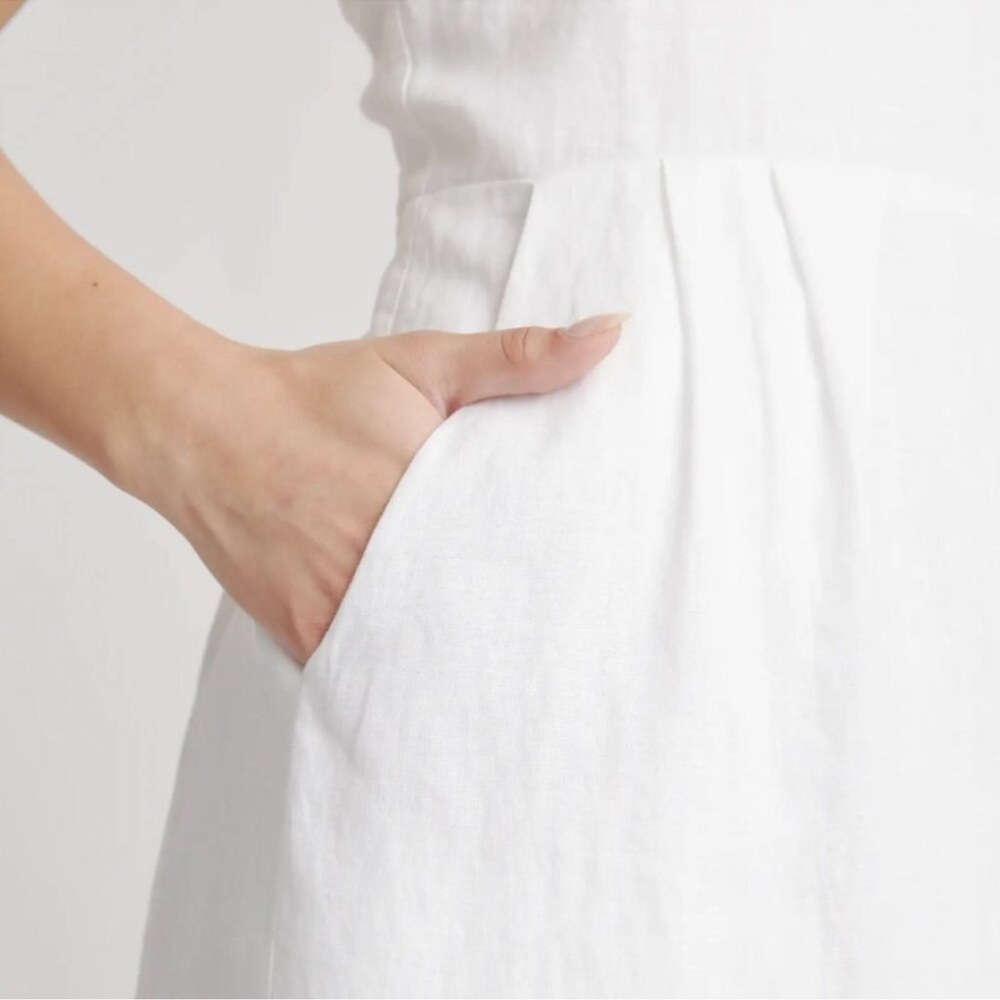 Quince 100% European Linen Scoop Neck Midi Dress size XS - Picture 4 of 12